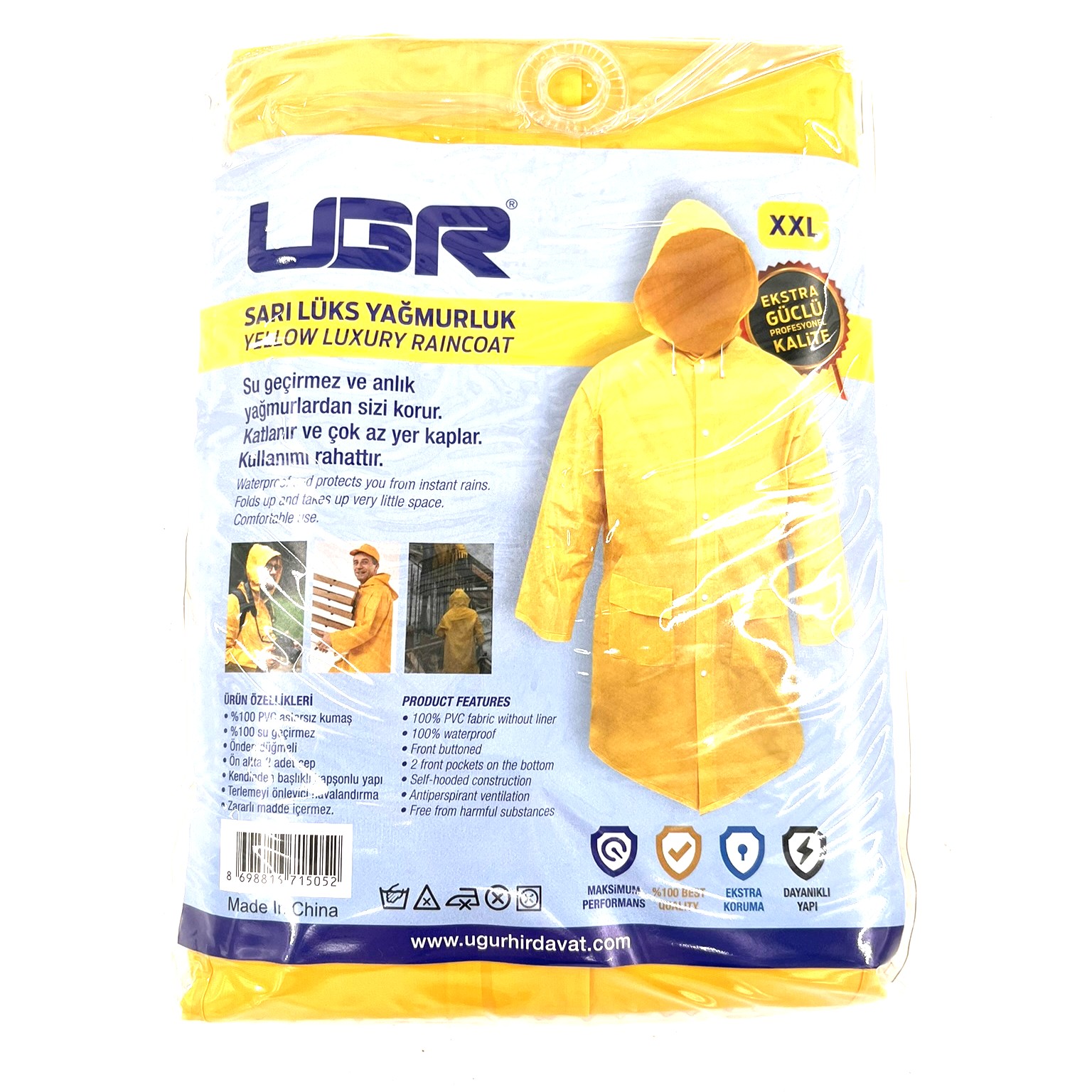 UGR LÜKS YAĞMURLUK KALIN (SARI)